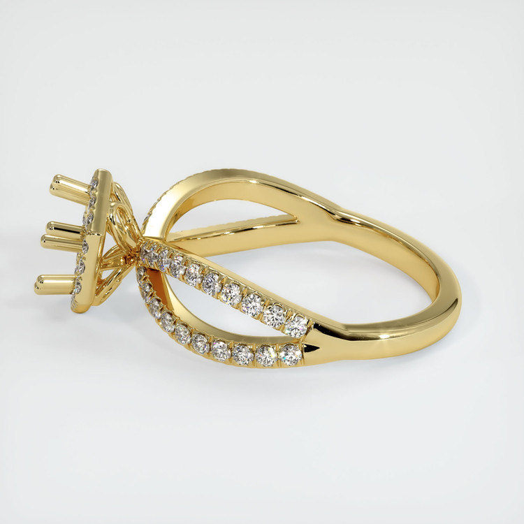 18K Yellow Gold Pave Ring Setting