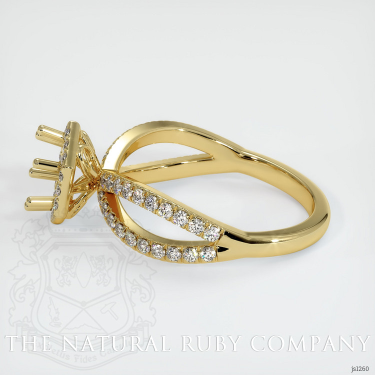 18K Yellow Gold Pave Ring Setting