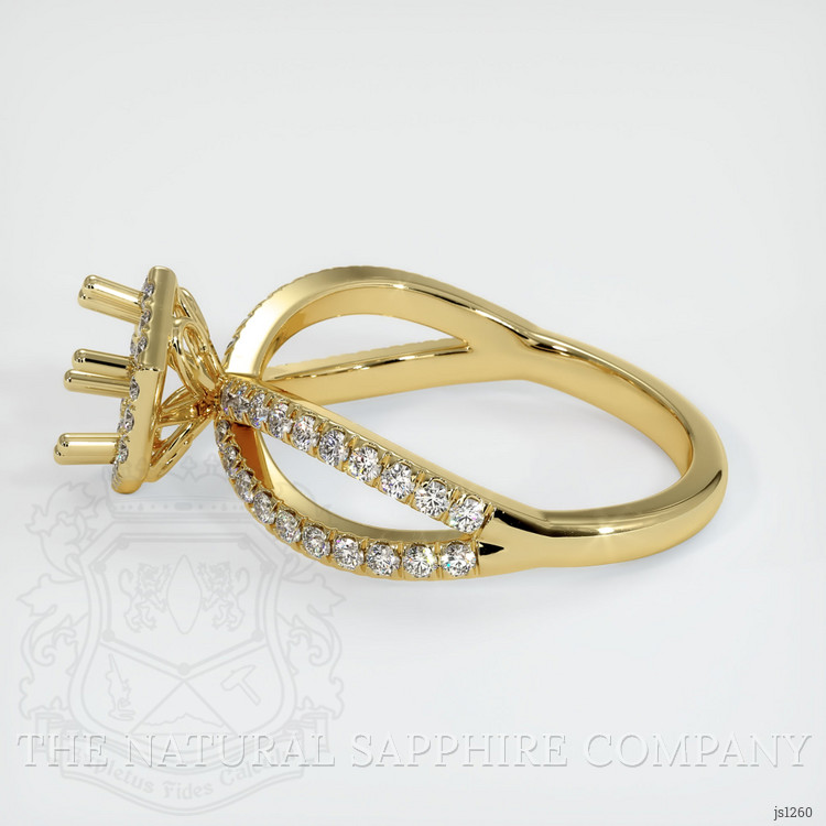 18K Yellow Gold Pave Ring Setting