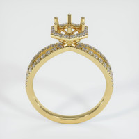 18K Yellow Gold Pave Ring Setting Image