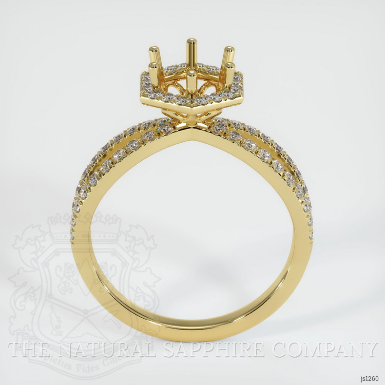 18K Yellow Gold Pave Ring Setting