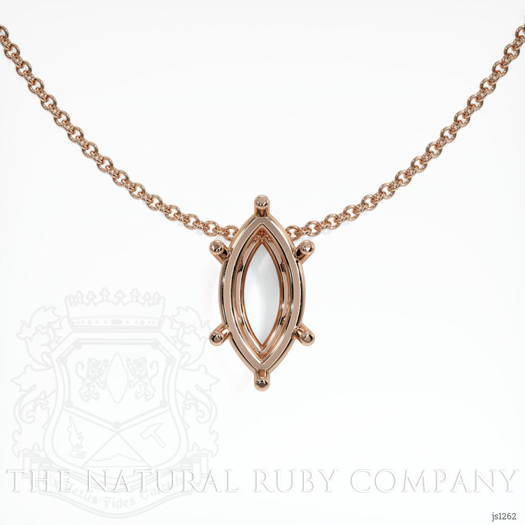 14K Rose Gold Solitaire Pendant Setting