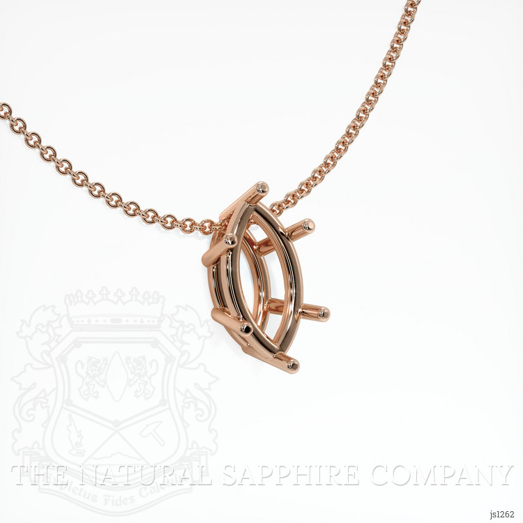 14K Rose Gold Solitaire Pendant Setting
