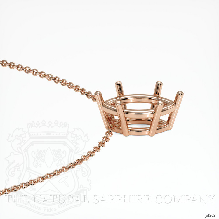 14K Rose Gold Solitaire Pendant Setting