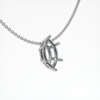 10K White Gold Solitaire Pendant Setting Image