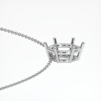 14K White Gold Solitaire Pendant Setting Image