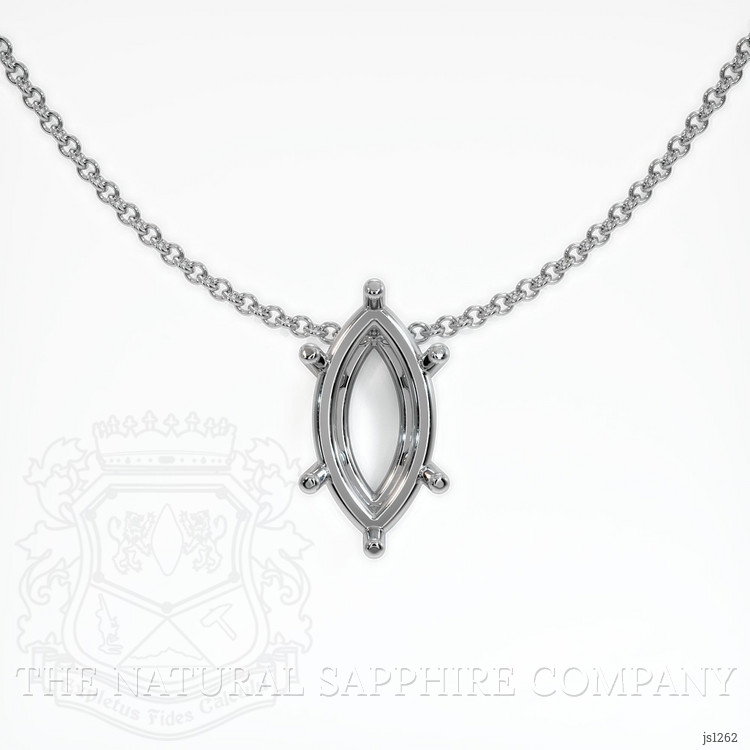 18K White Gold Solitaire Pendant Setting