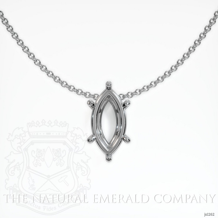 18K White Gold Solitaire Pendant Setting