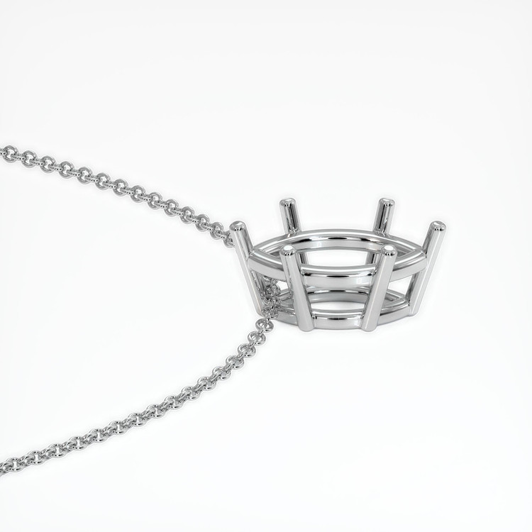 18K White Gold Solitaire Pendant Setting