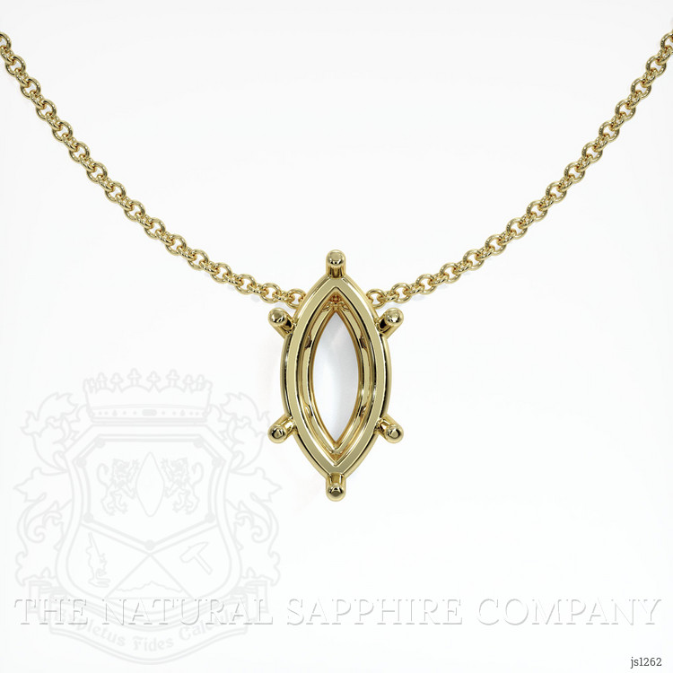 10K Yellow Gold Solitaire Pendant Setting