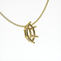 10K Yellow Gold Solitaire Pendant Setting Image