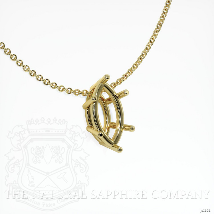 10K Yellow Gold Solitaire Pendant Setting
