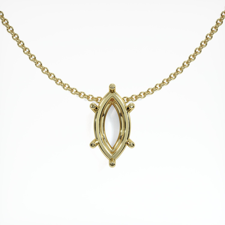 14K Yellow Gold Solitaire Pendant Setting