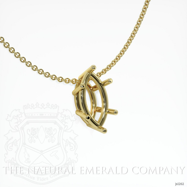 18K Yellow Gold Solitaire Pendant Setting