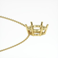 18K Yellow Gold Solitaire Pendant Setting Image