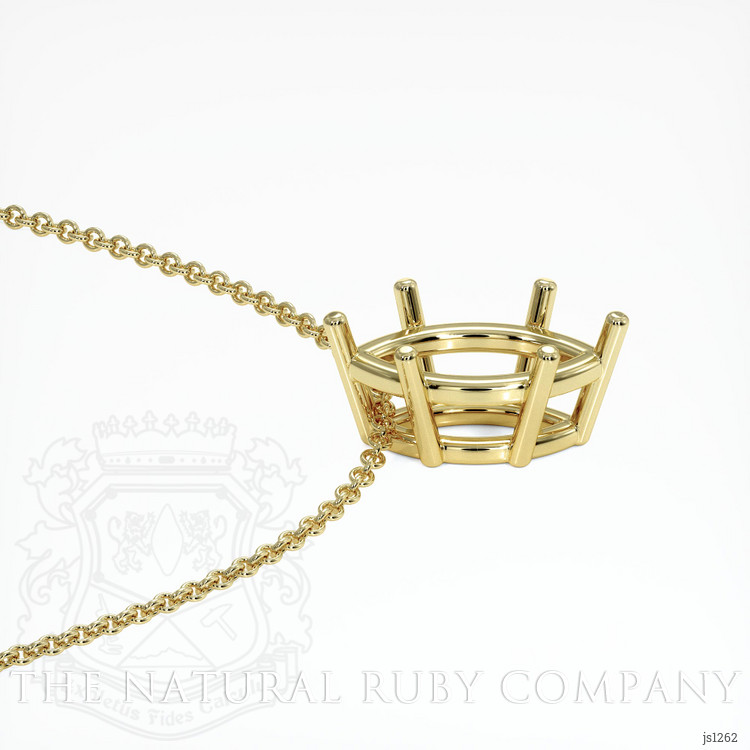 18K Yellow Gold Solitaire Pendant Setting