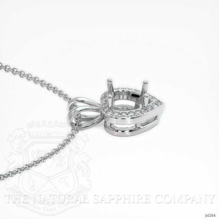 Platinum 950 Pave Pendant Setting