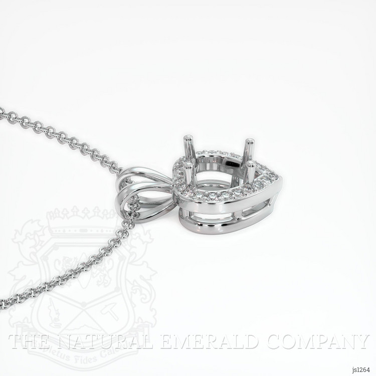 Platinum 950 Pave Pendant Setting