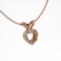 14K Rose Gold Pave Pendant Setting Image