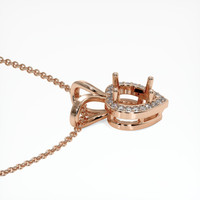 14K Rose Gold Pave Pendant Setting Image