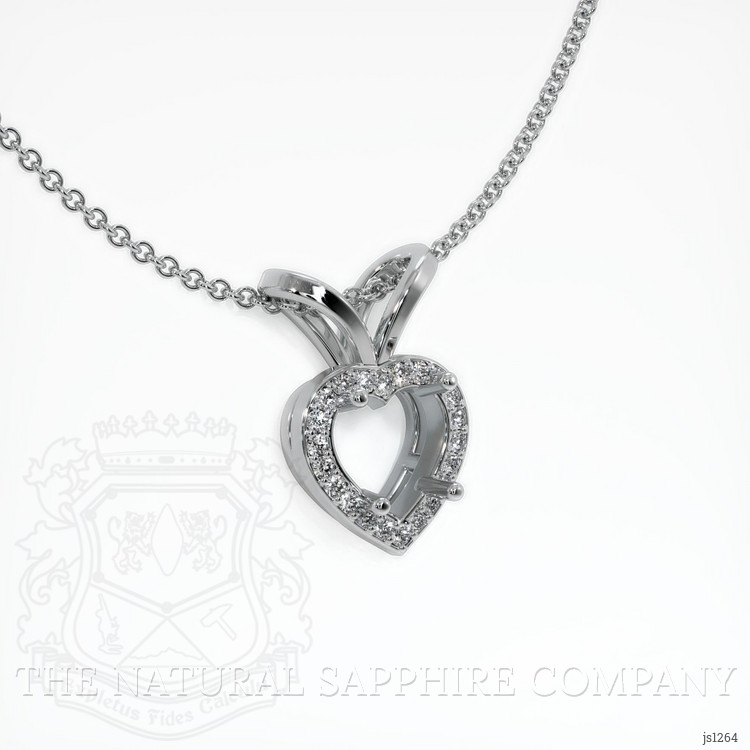Silver Pave Pendant Setting