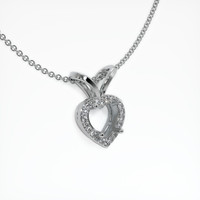 10K White Gold Pave Pendant Setting Image