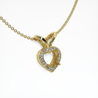 10K Yellow Gold Pave Pendant Setting Image