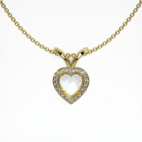 18K Yellow Gold Pave Pendant Setting Image