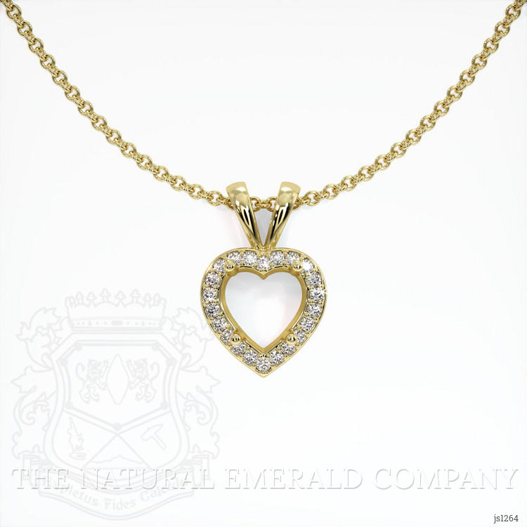 18K Yellow Gold Pave Pendant Setting