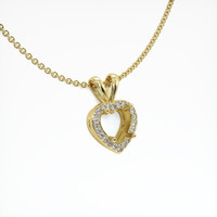 18K Yellow Gold Pave Pendant Setting Image