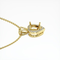 18K Yellow Gold Pave Pendant Setting Image