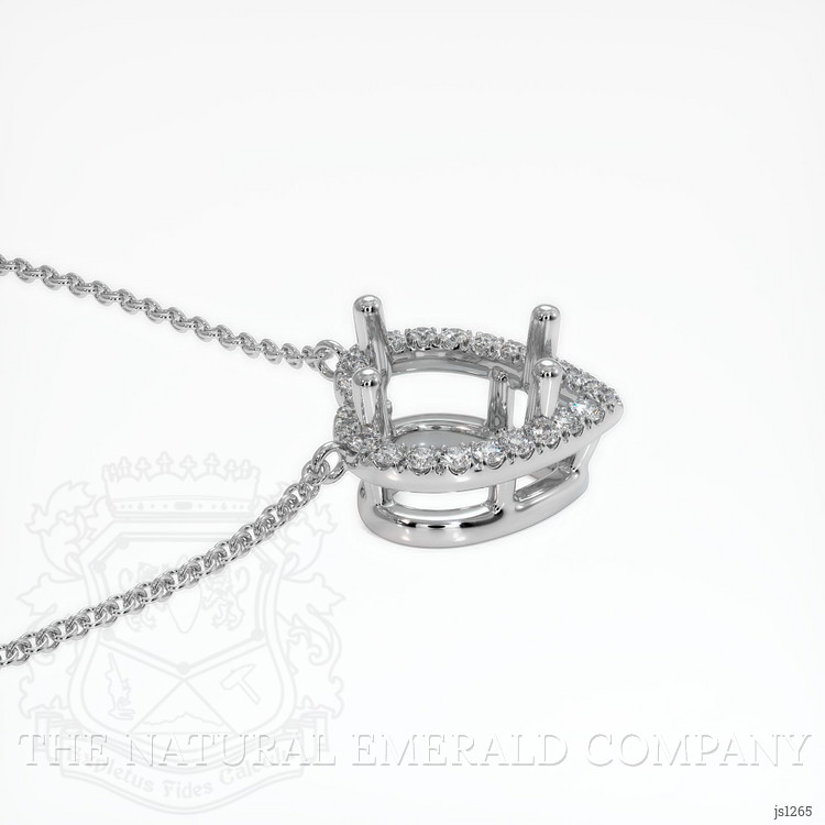 Platinum 950 Pave Necklace Setting