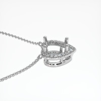 18K White Gold Pave Necklace Setting Image