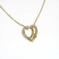 18K Yellow Gold Pave Necklace Setting Image