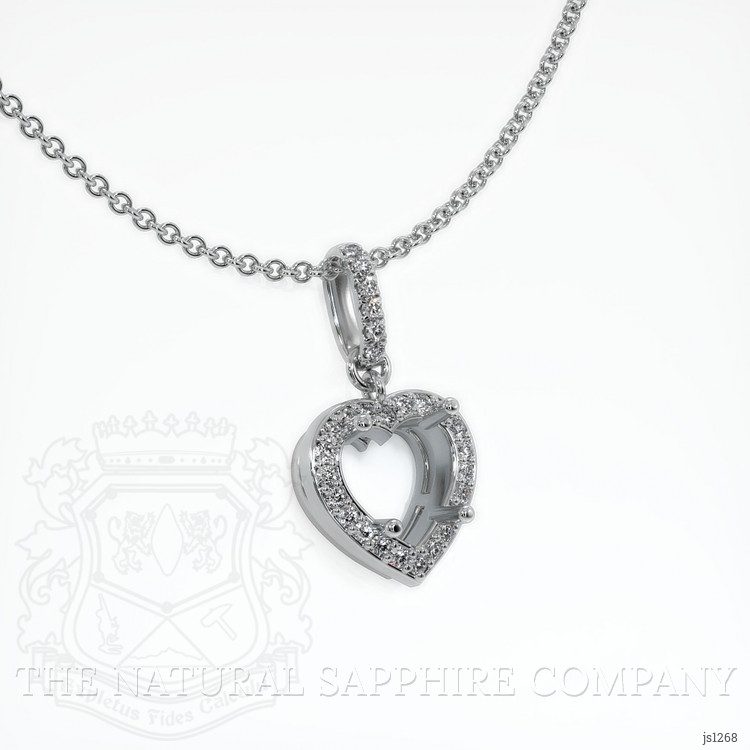 Platinum 950 Pave Pendant Setting