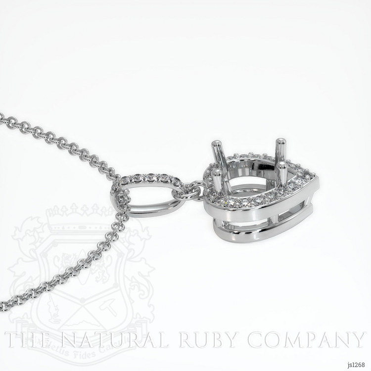 Platinum 950 Pave Pendant Setting