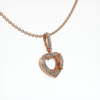 14K Rose Gold Pave Pendant Setting Image