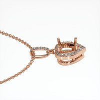 14K Rose Gold Pave Pendant Setting Image