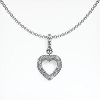 14K White Gold Pave Pendant Setting Video