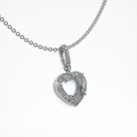 14K White Gold Pave Pendant Setting Image