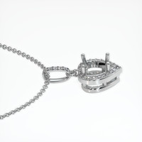 14K White Gold Pave Pendant Setting Image