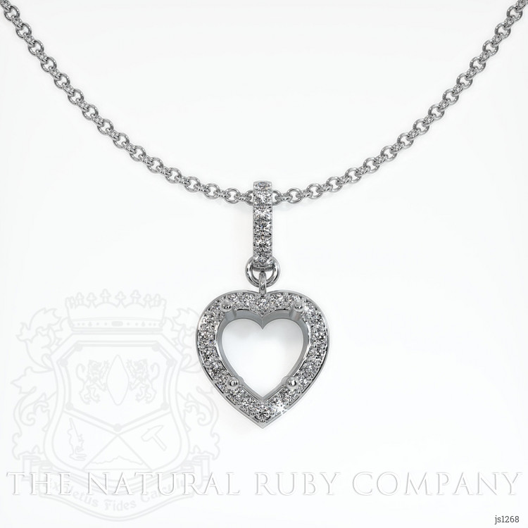 18K White Gold Pave Pendant Setting