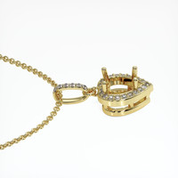 10K Yellow Gold Pave Pendant Setting Image