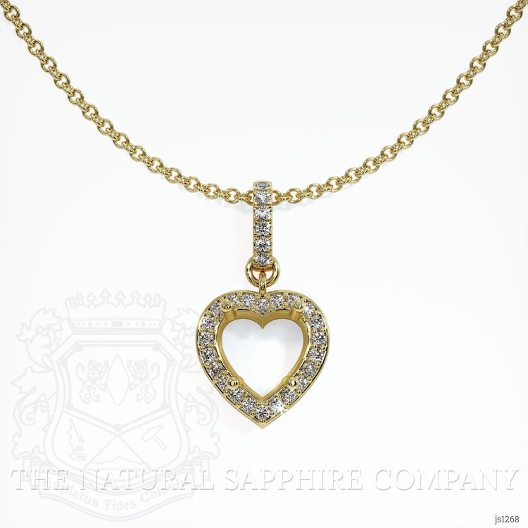 18K Yellow Gold Pave Pendant Setting