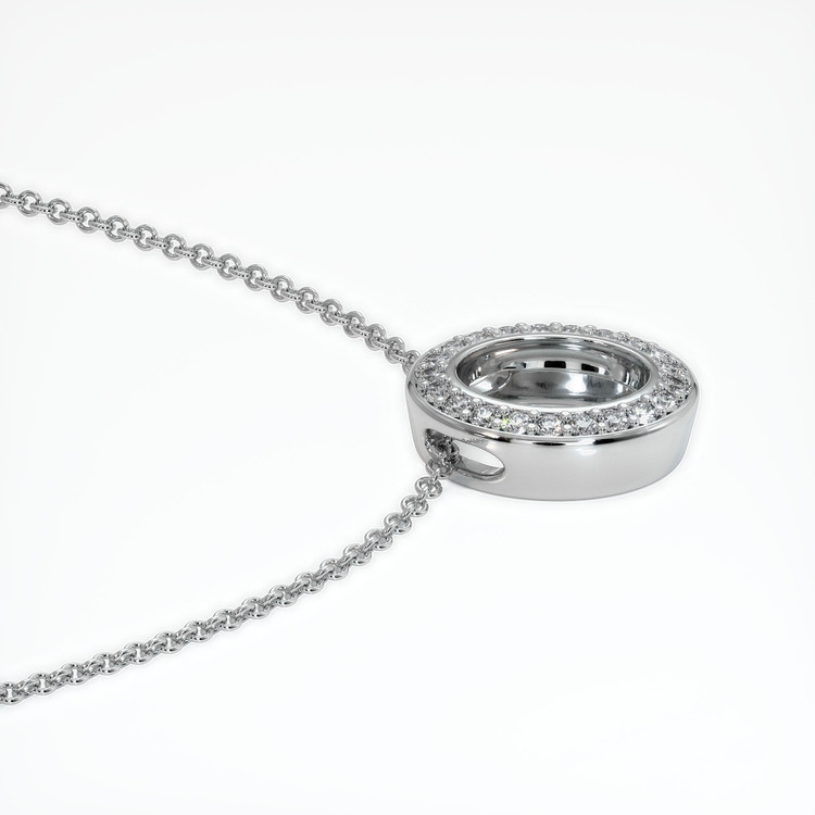 10K White Gold Pave Pendant Setting