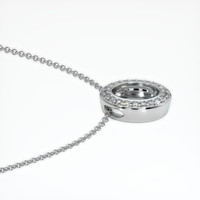 14K White Gold Pave Pendant Setting Image