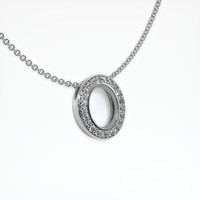 18K White Gold Pave Pendant Setting Image