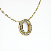 18K Yellow Gold Pave Pendant Setting Image