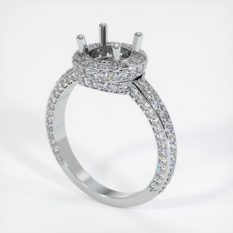 Platinum 950 Pave Ring Setting