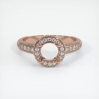 14K Rose Gold Pave Ring Setting Image